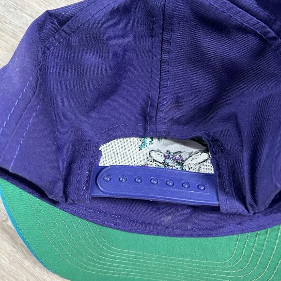 Vintage Charlotte Hornets Hat Snapback NBA Basketball‎ AJD Purple Green Cap - Picture 2 of 8